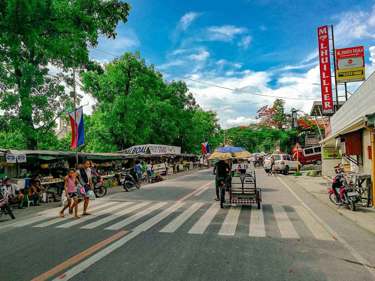 A cidadezinha de Moalboal em Cebu nas Filipinas. 