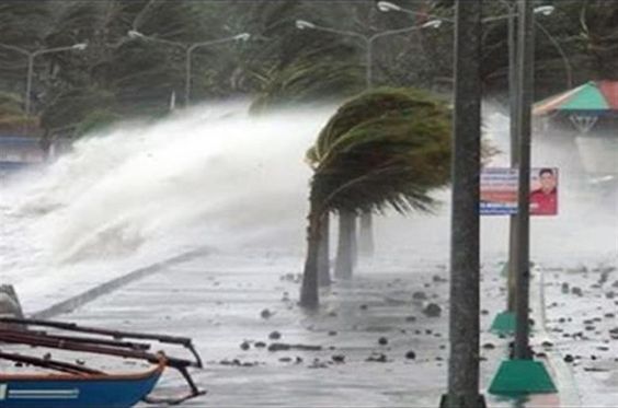 Tufão nas Filipinas. 